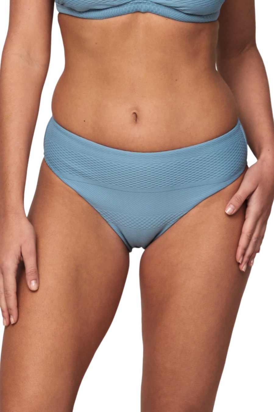 Monte & Lou Horizon Texture Mid Rise Pant | Bikini Bottoms