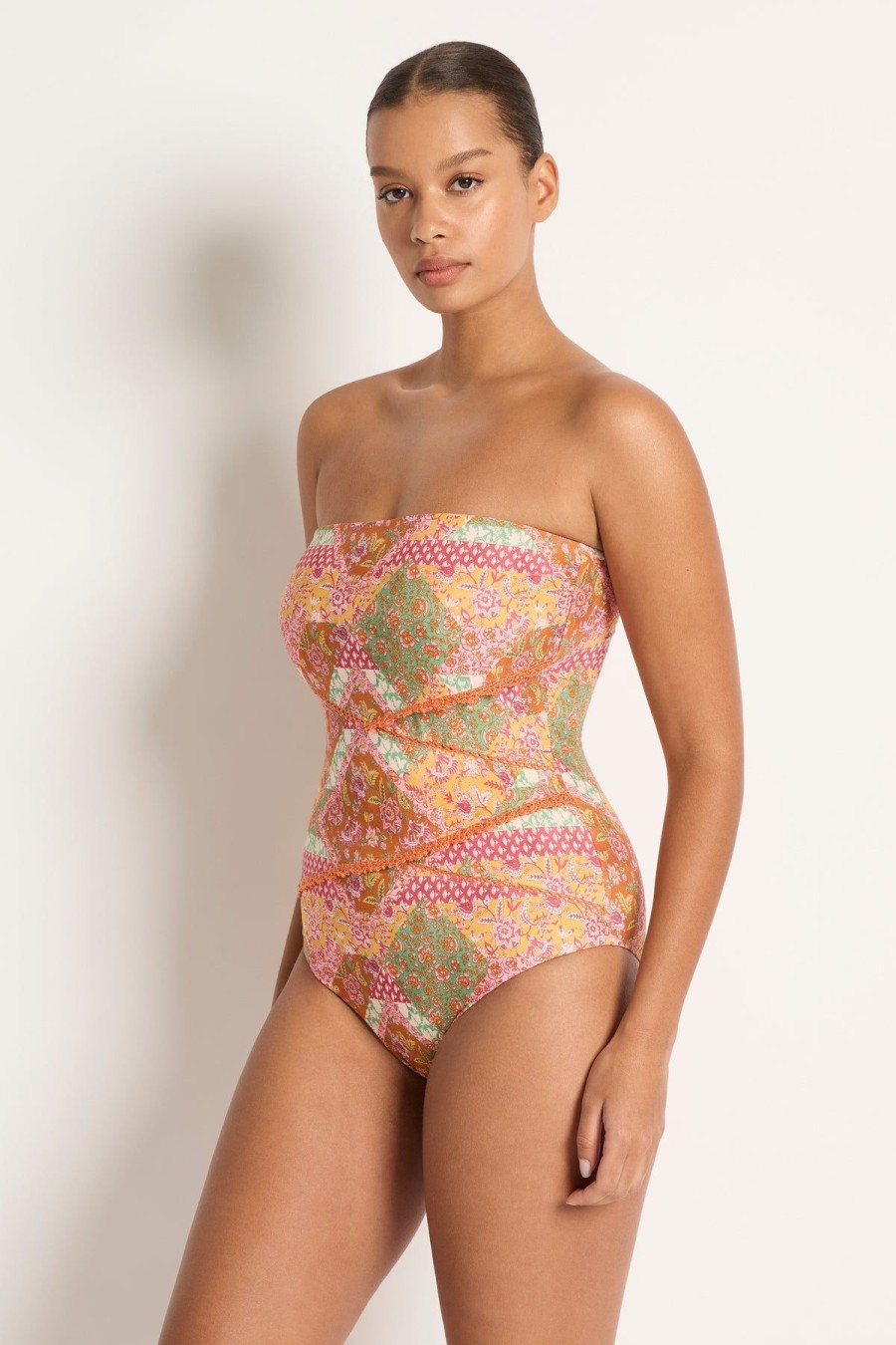 Monte & Lou Spliced Bandeau One Piece Nisha | One Pieces