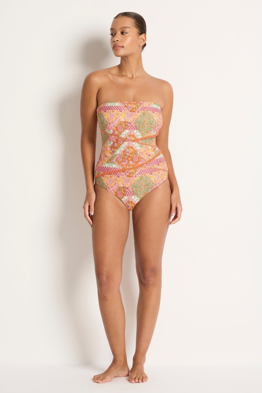 Monte & Lou Spliced Bandeau One Piece Nisha | One Pieces