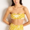 Monte & Lou Bandeau Bra Desert Gold | Bikini Tops