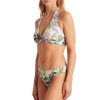 Monte & Lou Pacific Palm Regular Reversible Bikini Pant Palm/Mint | Bikini Bottoms