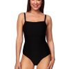 Monte & Lou Horizon Texture Dd/E Square Neck One Piece | Bikini Tops