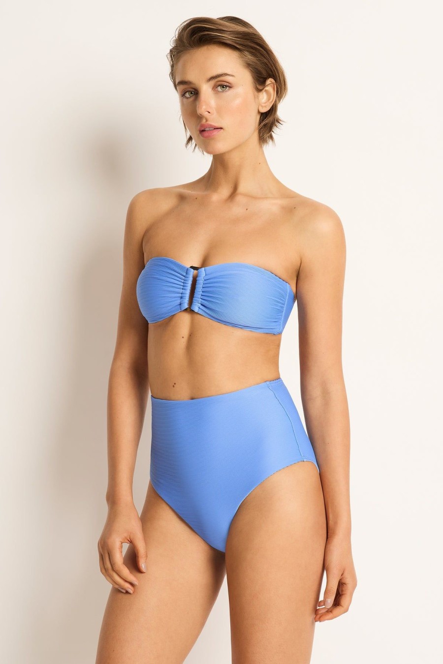 Monte & Lou M&L Rib High Waist Pant | Bikini Tops