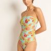 Monte & Lou Ruched Bandeau One Piece Madison | Bikini Tops