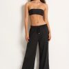 Monte & Lou Ml Separates Paper Bag Waist Pant Black | Bikini Tops