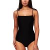 Monte & Lou Horizon Texture Tie Shoulder Maillot | One Pieces