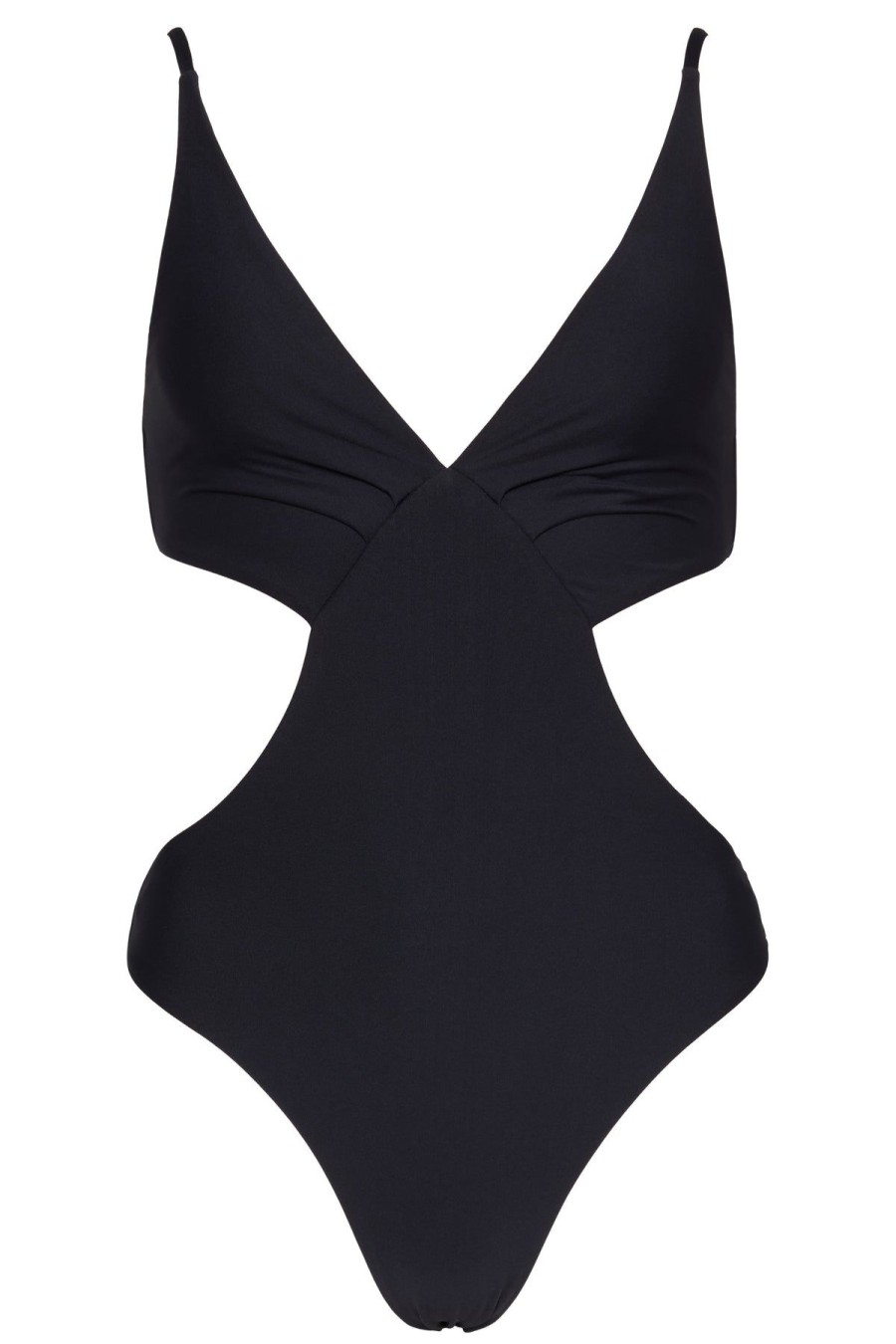 Monte & Lou Cut Out Plunge One Piece Black | One Pieces