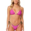 Monte & Lou Reversible Tie Side Bikini Pant Khaki Berry | Bikini Tops