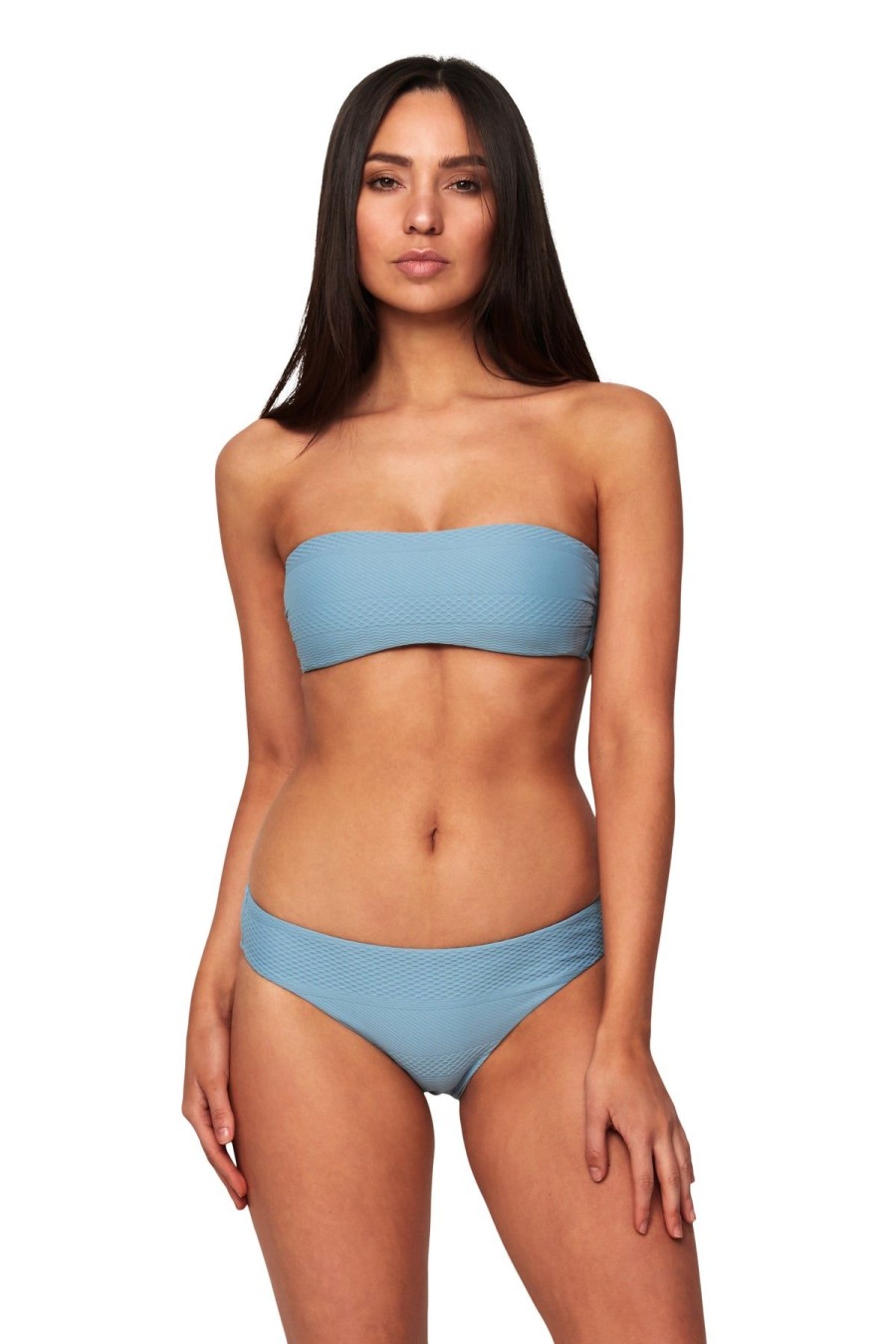 Monte & Lou Horizon Texture Bandeau Bra | Bikini Tops