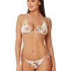 Monte & Lou Fleur Reversible Slide Tri Fleur - Fern | Bikini Tops