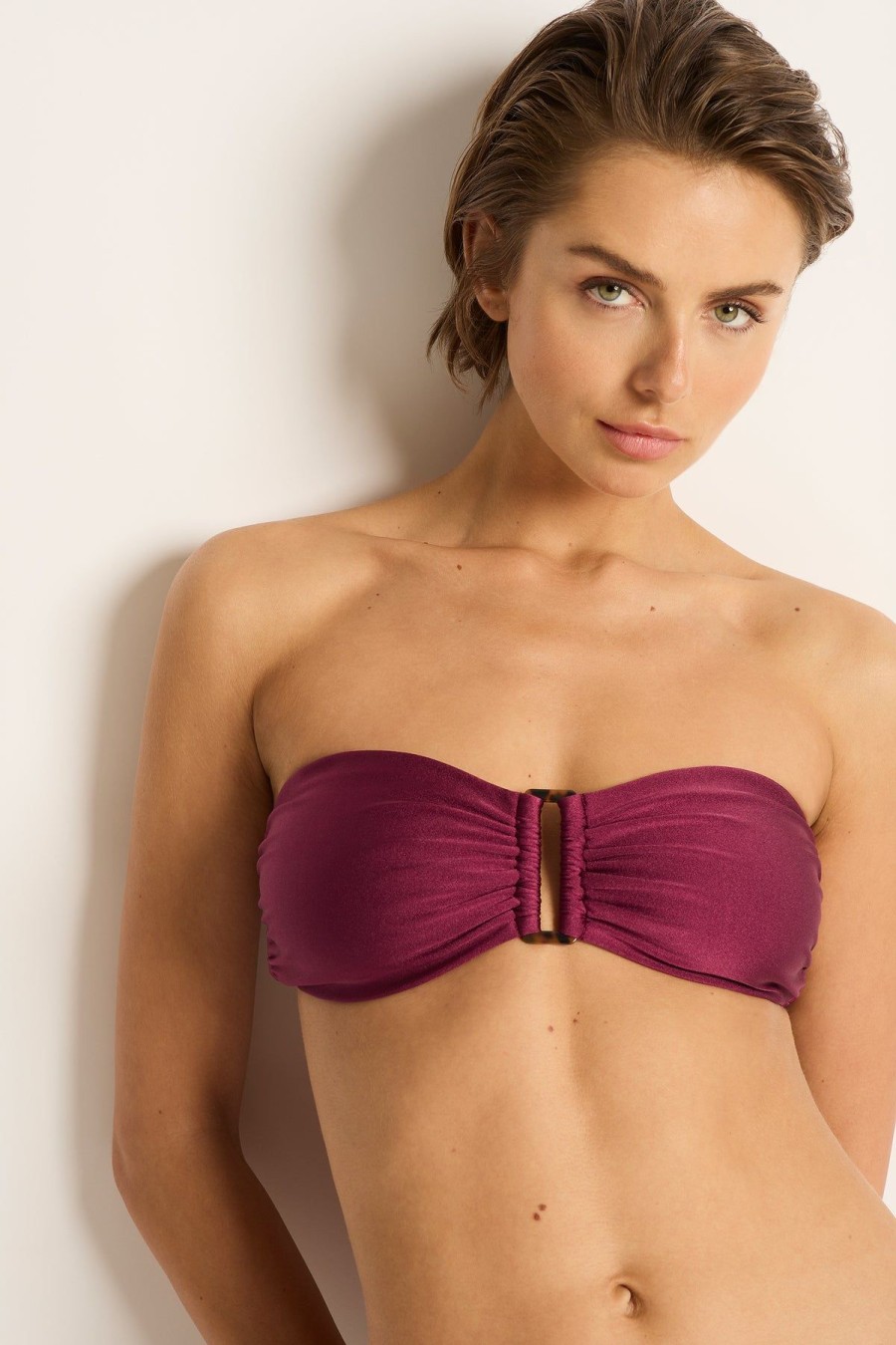 Monte & Lou Lustre Bilgola Bandeau | Bikini Tops