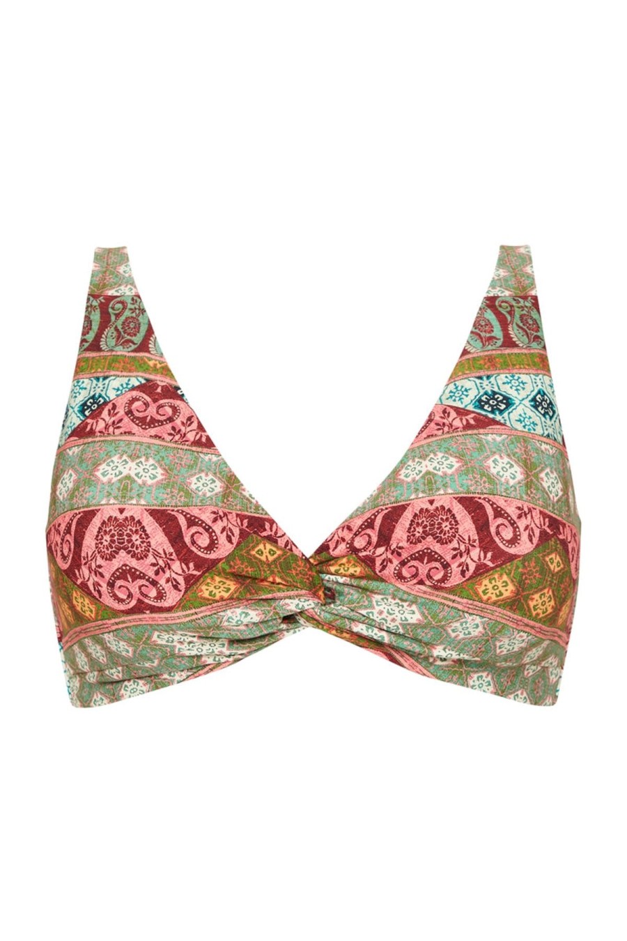 Monte & Lou Multi Fit Twist Crop Dharma | Bikini Tops