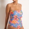 Monte & Lou Delight Spliced Frill Bandeau One Piece | Bikini Tops