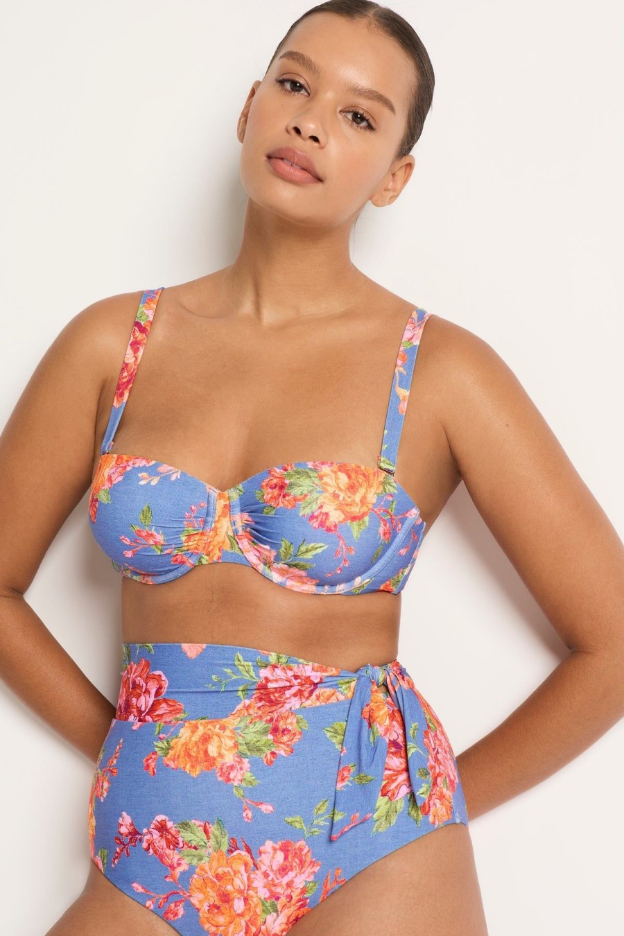 Monte & Lou Delight Gathered Balconette Bra | Bikini Tops