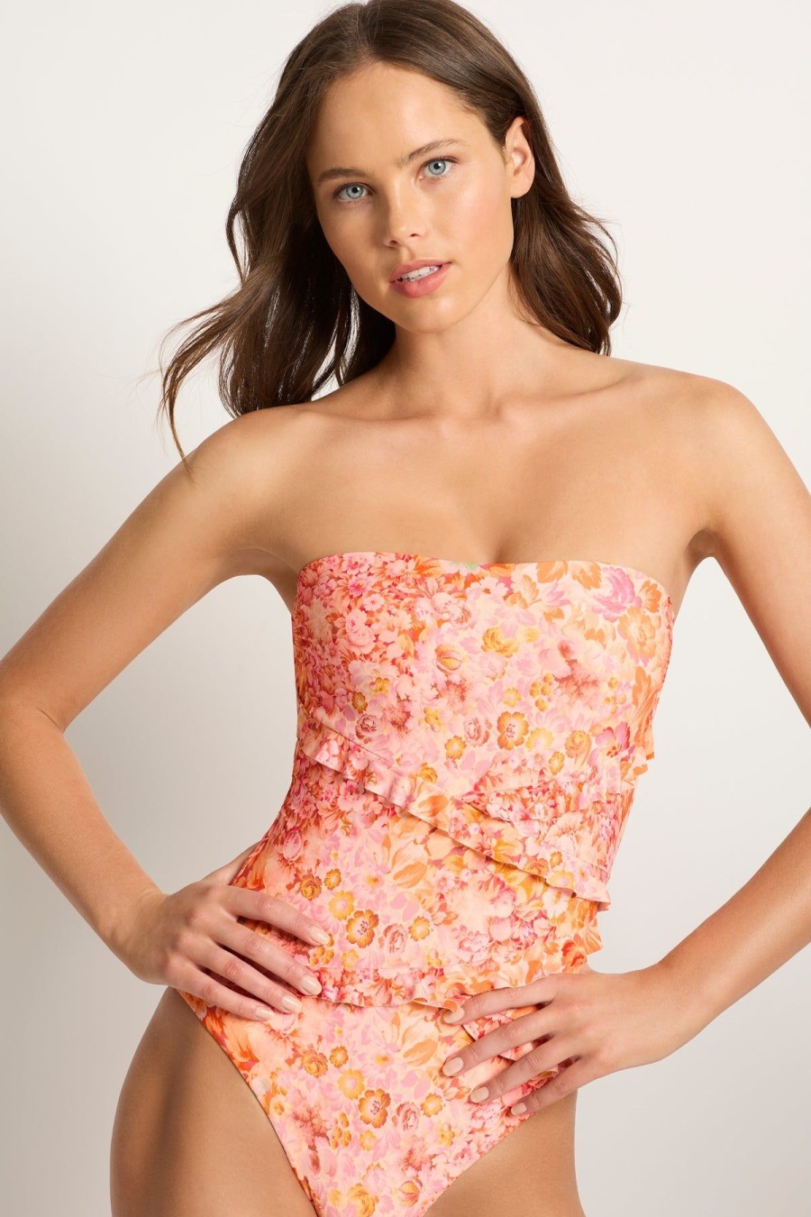 Monte & Lou Spliced Frill Bandeau One Piece Harmony | One Pieces