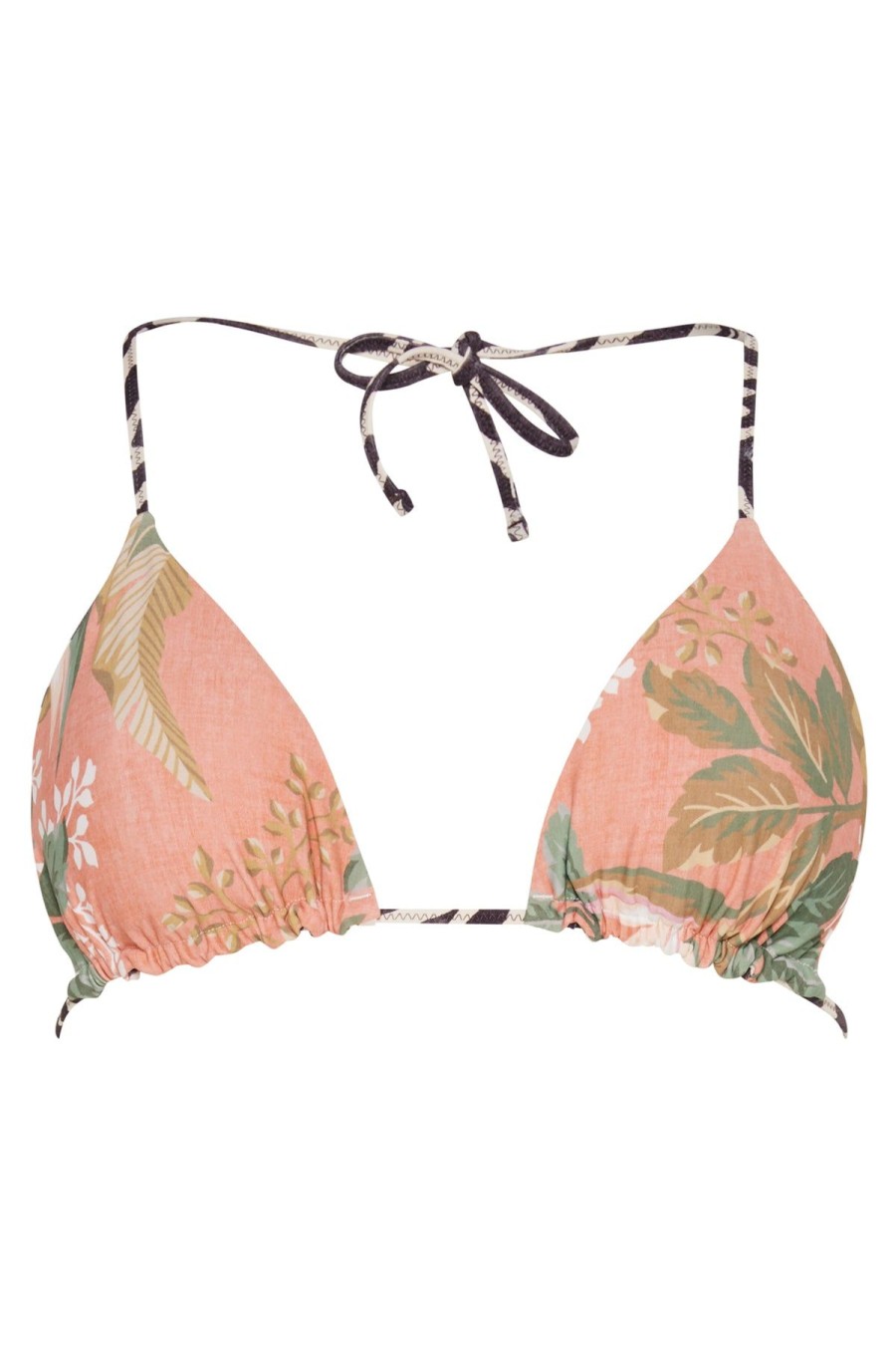 Monte & Lou Paluma Reversible Slide Tri Bikini Top Paluma - Coral | Bikini Tops