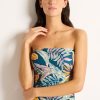 Monte & Lou Huhahine Ruched Bandeau One Piece Huahine | One Pieces