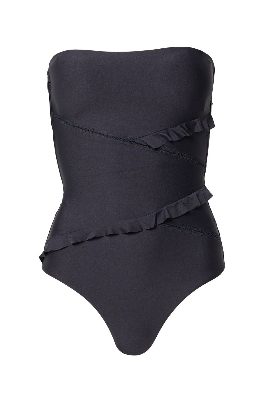 Monte & Lou Spliced Bandeau Maillot | One Pieces