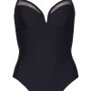 Monte & Lou V Wire One Piece Black | Bikini Tops