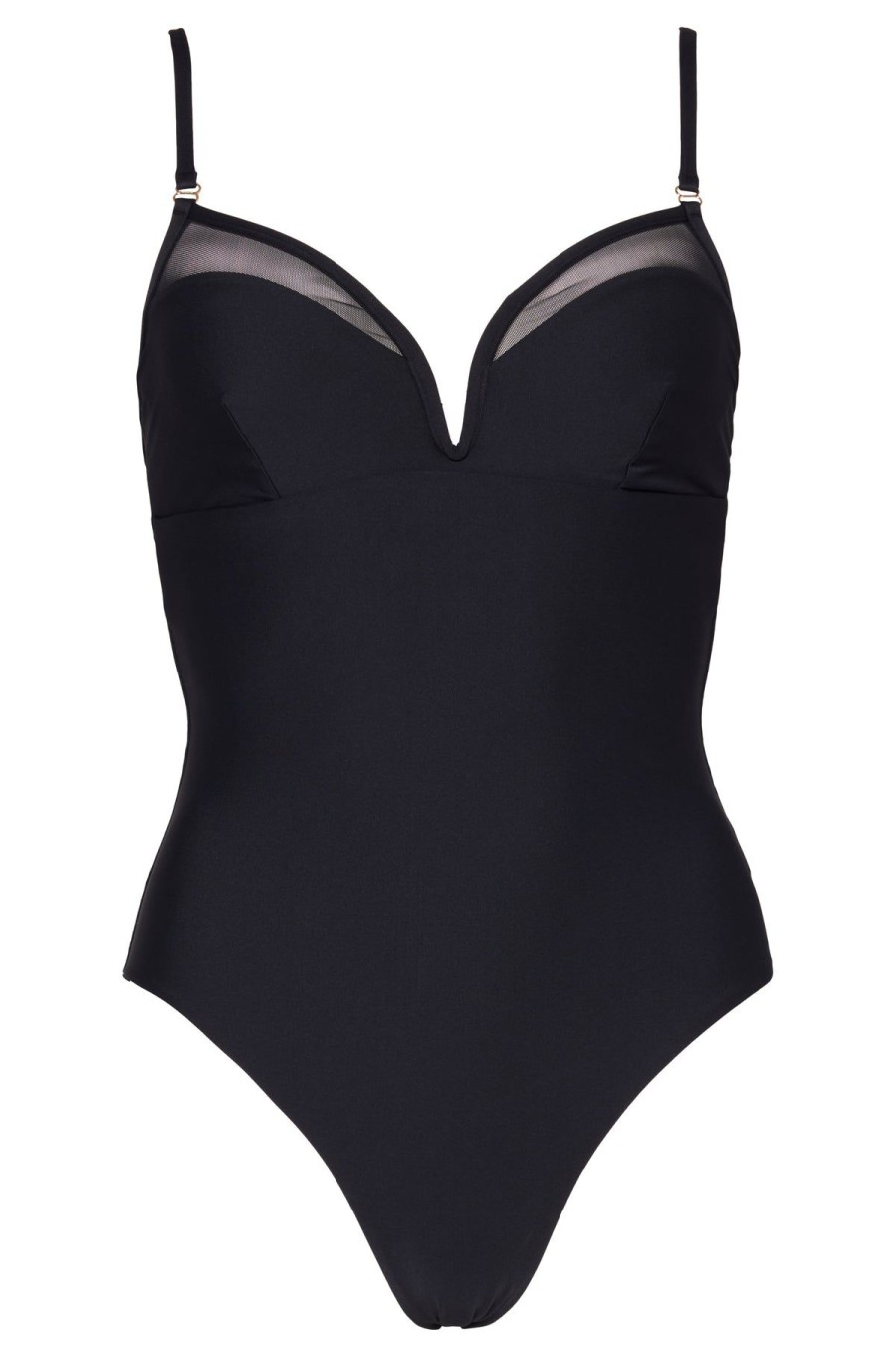 Monte & Lou V Wire One Piece Black | One Pieces